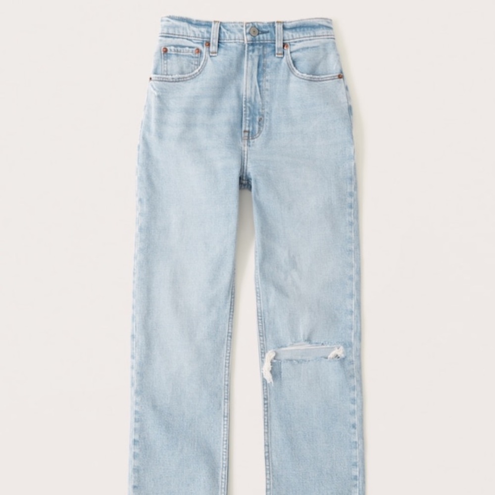 Abercrombie Ultra High Rise Ankle Straight Jeans